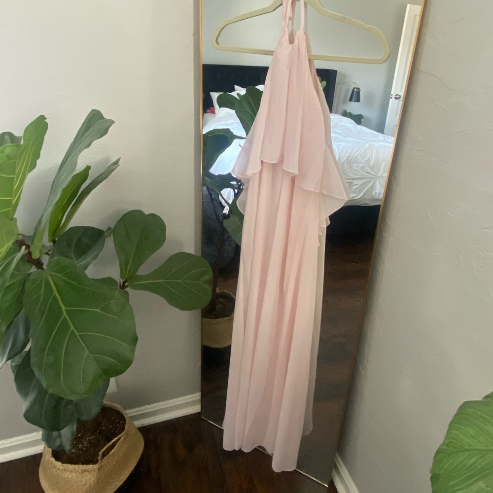 Amsale blush pink gown. Size S